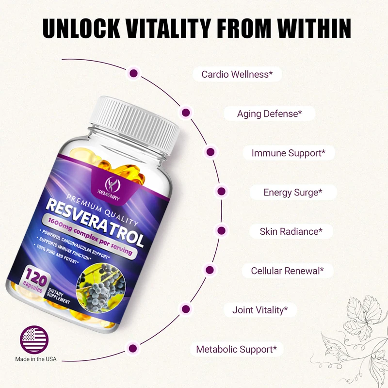Cápsulas de resveratrol: apoya - Resveratrol Capsule Anti Aging reseña y precio