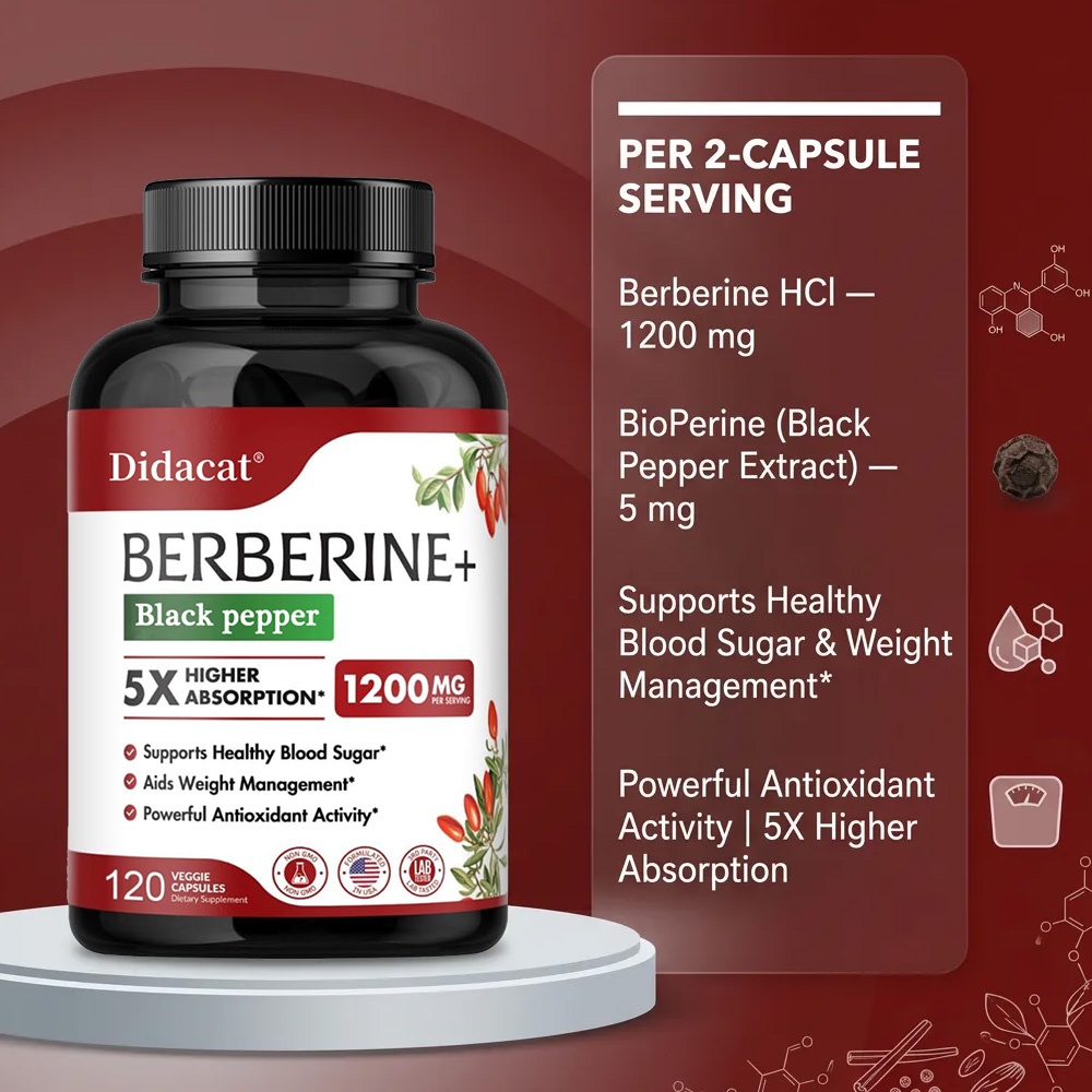 Suplemento de Berberina 1200mg - Apple Cider Vinegar Pill reseña y precio